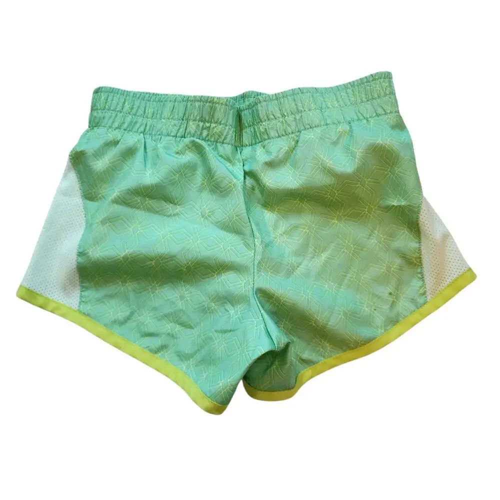 Danskin Now Girls Tempo Shorts Size S 6-6X Green Lined Athletic